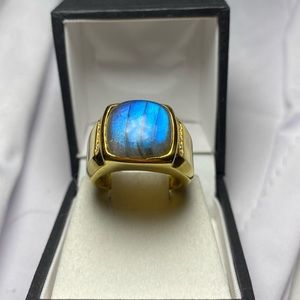 Labradorite 14k vermeil ring sz 9